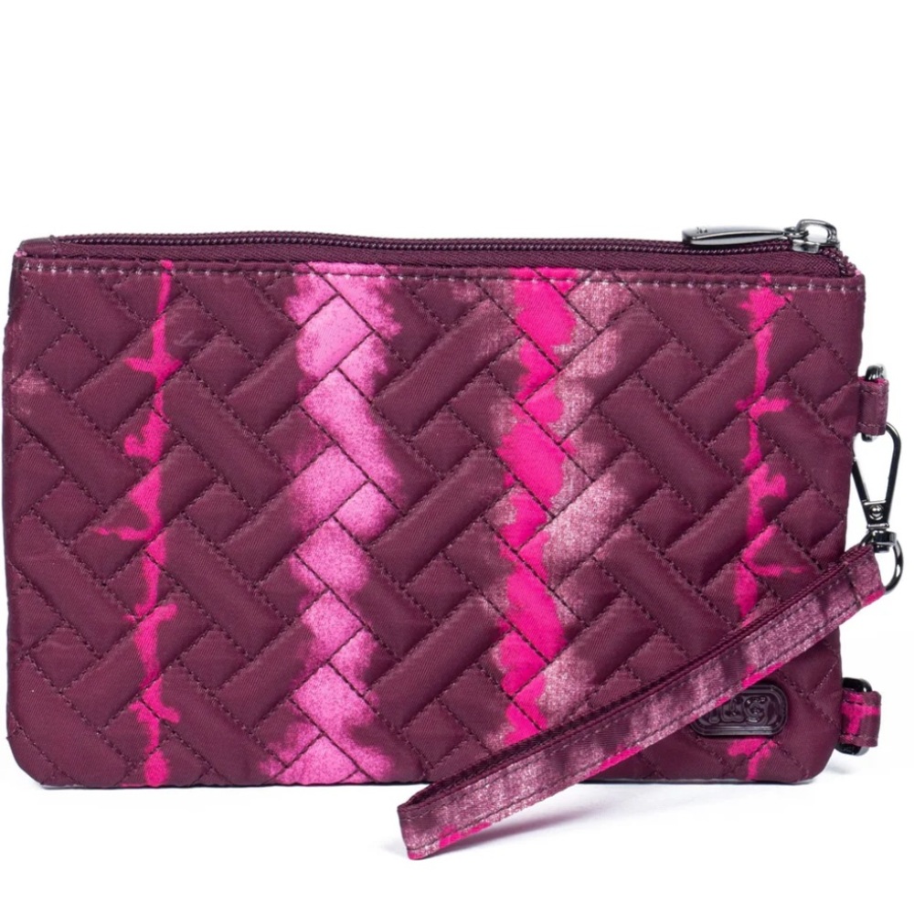 Lug Peekaboo Convertible Wristlet Pouch in Shibori Wine - New With Tags!